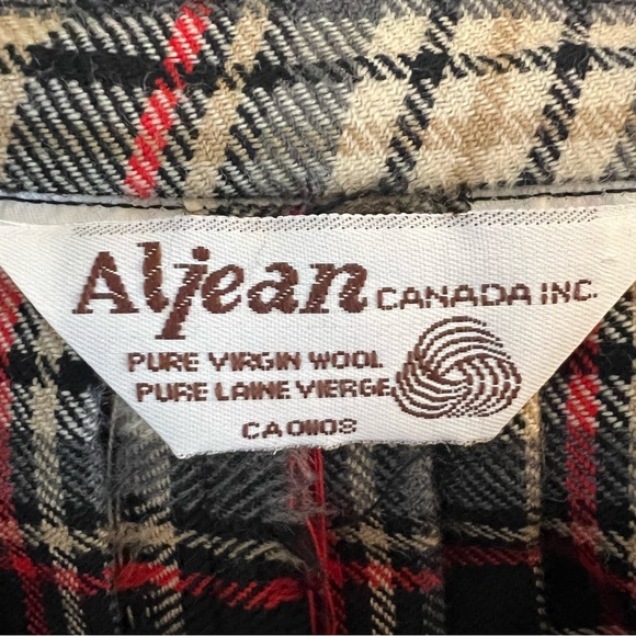 ALJEAN Vintage Pure Virgin Wool Tartan Plaid Midi Skirt - Picture 5 of 11